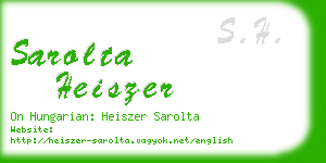 sarolta heiszer business card